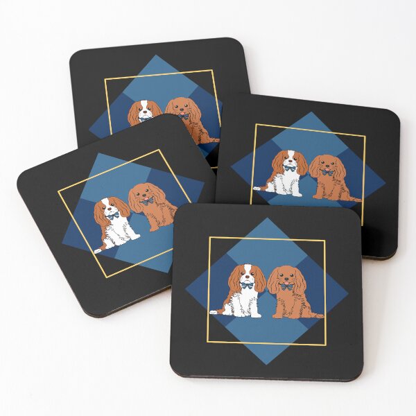 Item preview, Lattice Cavalier King Charles Spaniel - Blenheim and Ruby designed and sold by Lulupainting.