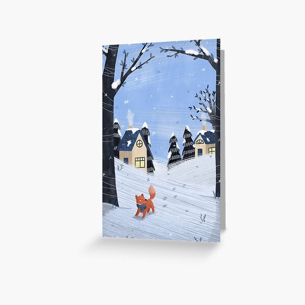 Foxy Winterscape Greeting Card
