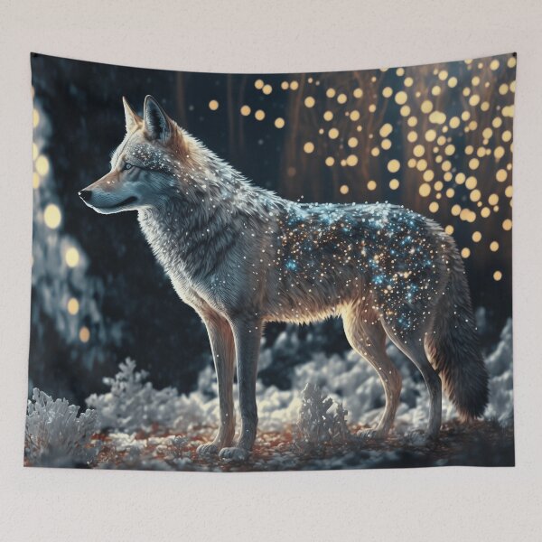 Item preview, Fantasy Wolf in the Forest - Magical In The Darkness  designed and sold by madtoyman.