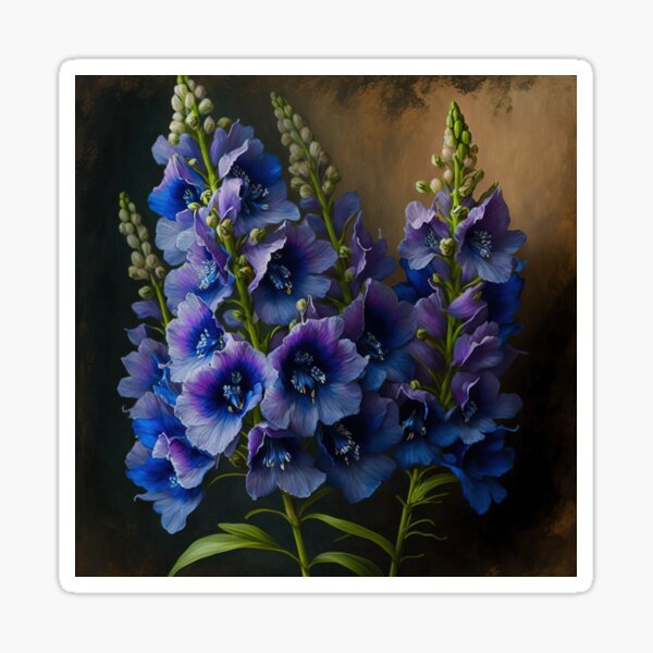 Item preview, Delphinium Flowers designed and sold by Vanover Designs.