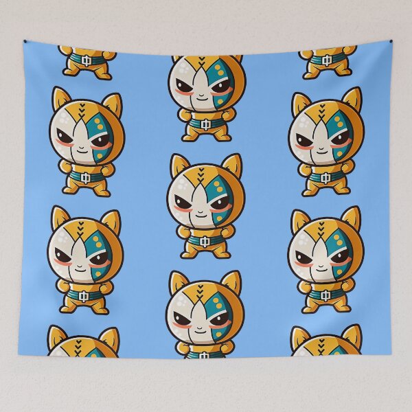 Artikelvorschau, Lucha Libre Katzen | Mexikanische Wrestling | Kawaii-Katzen | Chibi-Katzen | Anime-Katzen | Lucha Libre Katzen 26 | La Vela entworfen und verkauft von Catcosm.