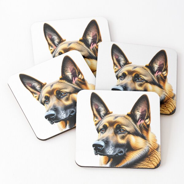 Item preview, German shepherd, charcoal drawing, Ai Generated Art  designed and sold by ACC .