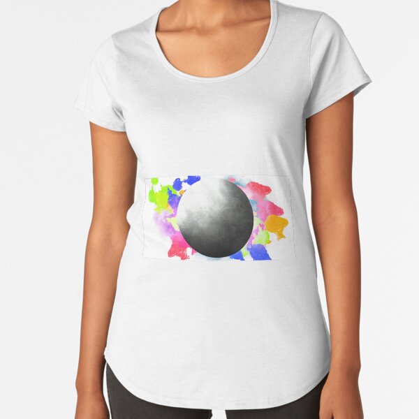 Cool nebula planet autoras art background Premium Scoop T-Shirt
