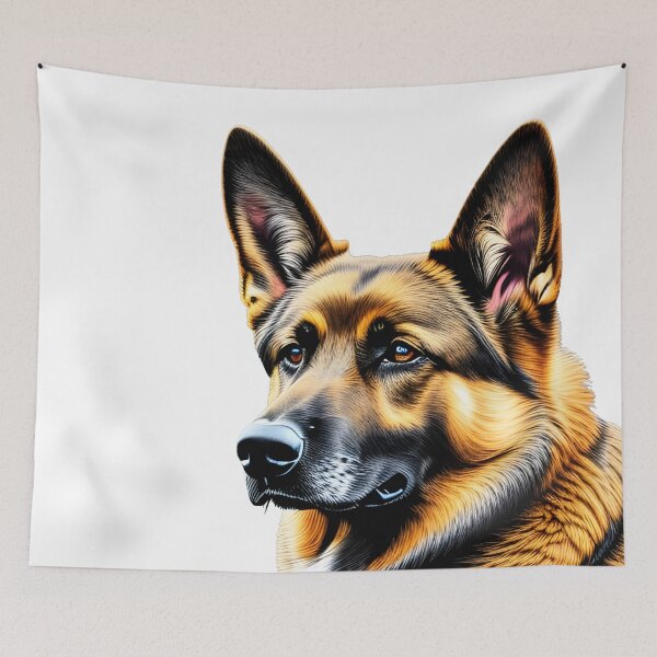 Item preview, German shepherd, charcoal drawing, Ai Generated Art  designed and sold by ACC .