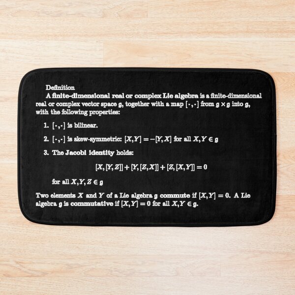 Item preview, The definition of a Lie Algebra, math and science designed and sold by NoetherSym.