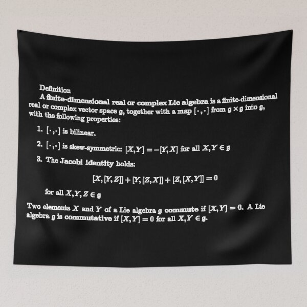 Item preview, The definition of a Lie Algebra, math and science designed and sold by NoetherSym.
