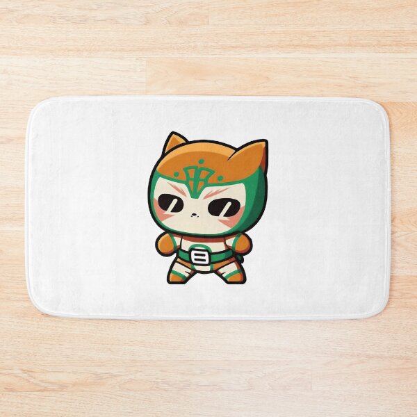 Item preview, Lucha Libre Cats | Mexican Wrestling | Kawaii Cats | Chibi Cats | Anime Cats | Lucha Libre Cats 06 | La Calabaza designed and sold by Catcosm.