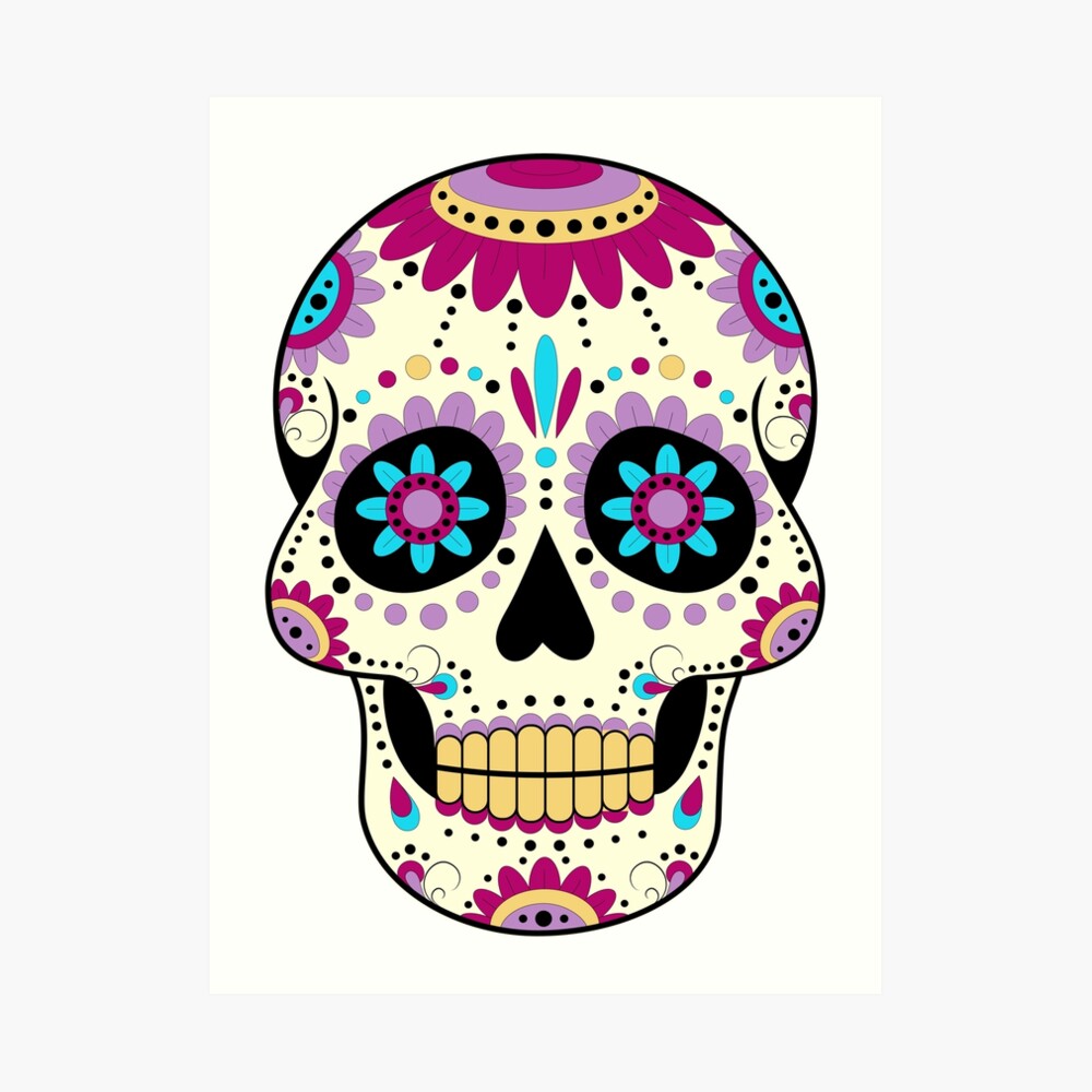 "Mexican skull" Art Print by SouthPrints Redbubble