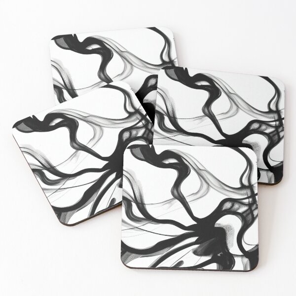 Item preview, Cool Smokey Ink Simple Black and White Pattern designed and sold by CattlettArt.