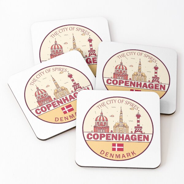 Item preview, Copenhagen Denmark City Skyline Emblem designed and sold by KrisSidDesigns.