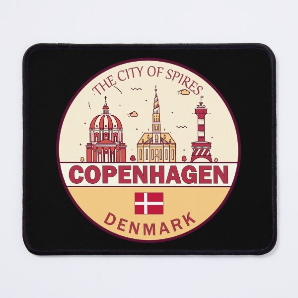 Item preview, Copenhagen Denmark City Skyline Emblem designed and sold by KrisSidDesigns.