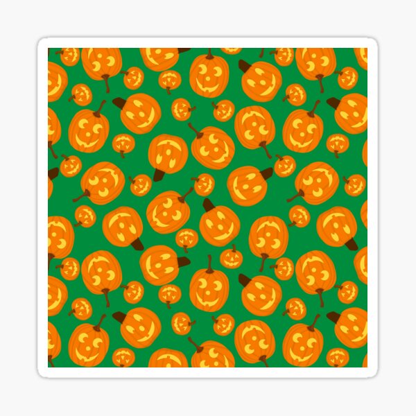 Item preview, Lit Green Happy Jacks - Jack-o-Lantern Pattern  designed and sold by dKarthdesign.