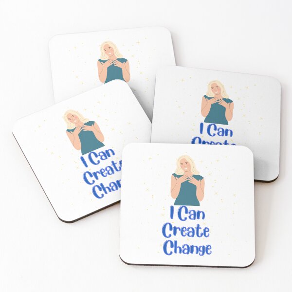 Item preview, I can create change - Inspirational Quotes designed and sold by Happier-Futures.