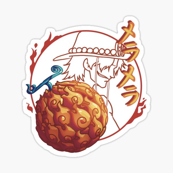 MeraMera No Mi Ace Devil Fruit One Piece Sticker by PEUP