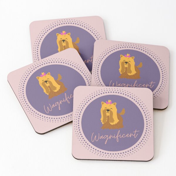 Item preview, The Wagnificent Yorkie Cute Yorkshire Terrier - Cute Dog Logo designed and sold by Pumpkin-Prints.
