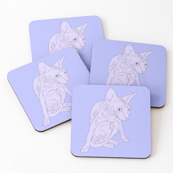 Aperçu de l'œuvre Chat Nu Sphynx Violet Pastel créée et vendue par lauraginger.