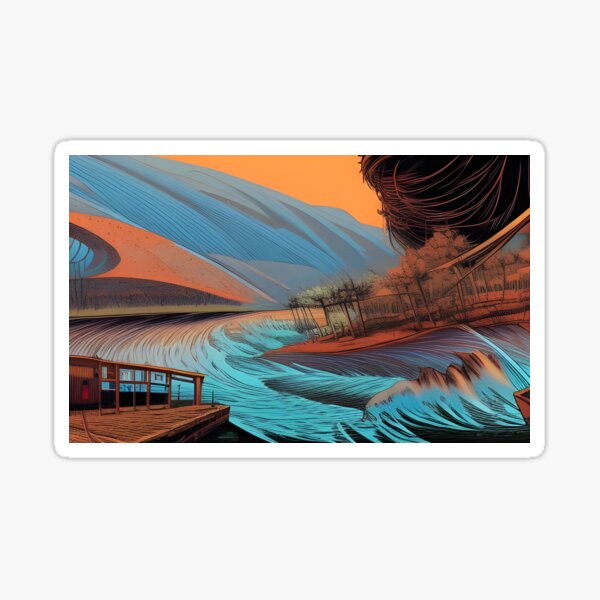 Vista previa del artículo con la obra «Painting landscape with water», diseñado y vendido por brandway.