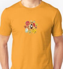 Joanna in ihrer milchäugigen Mender-Blume Slim Fit T-Shirt