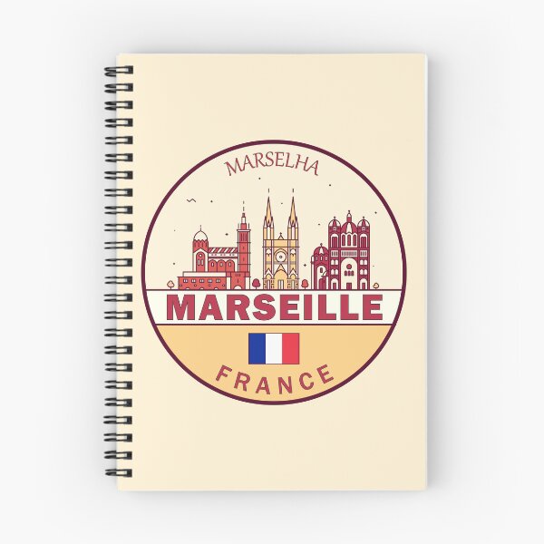 Item preview, Marseille France City Skyline Emblem designed and sold by KrisSidDesigns.