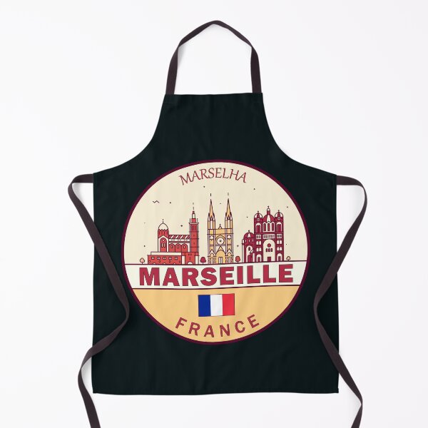 Item preview, Marseille France City Skyline Emblem designed and sold by KrisSidDesigns.