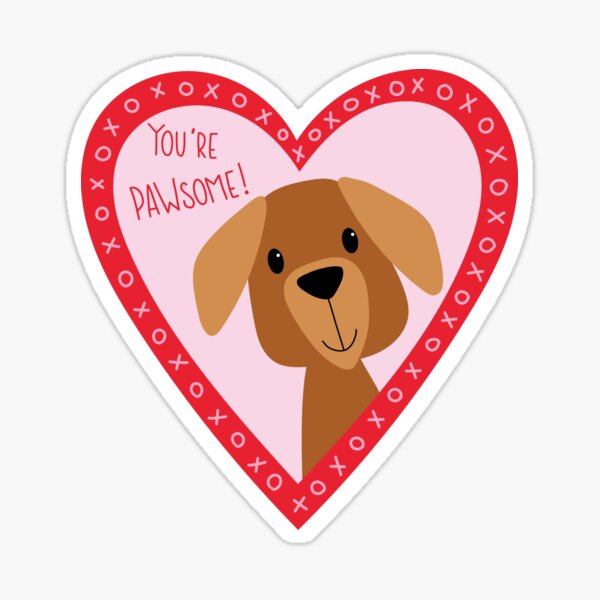 Doggy Valentine Decal