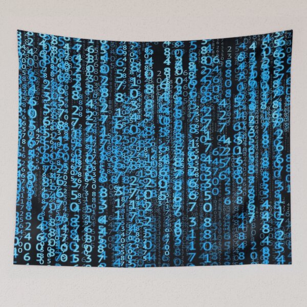 Item preview, Light Blue Computer Code designed and sold by TotallyRetroArt.