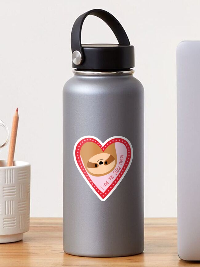 Thumbnail 1 of 3, Sticker, Sloth Valentine's Day designed and sold by wendigratz.