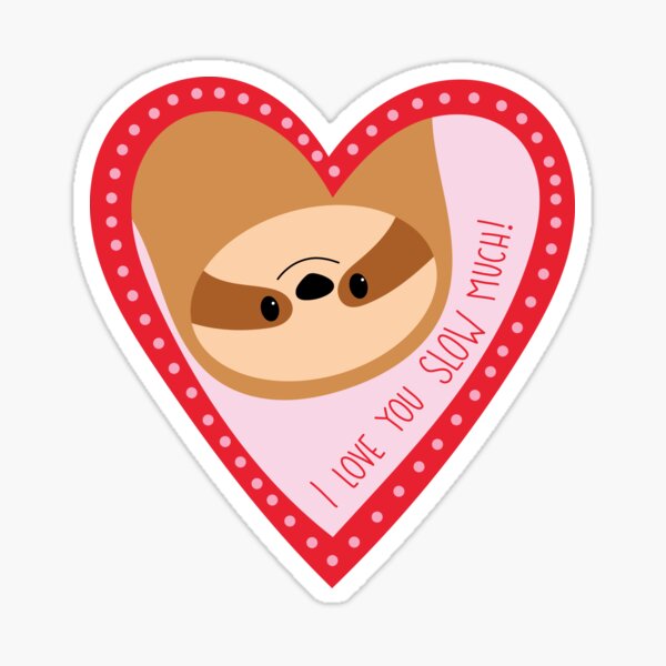 Sloth Valentine's Day Sticker