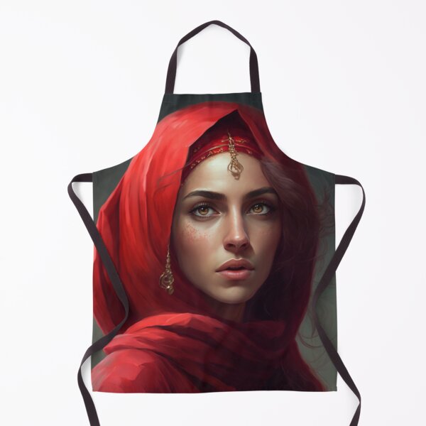 Item preview, Beautiful woman dressed in red with mane modern style designed and sold by products4urduke.