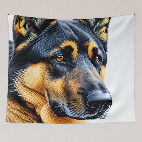 Item preview, German shepherd, charcoal drawing 2, Ai Generated Art  designed and sold by ACC .