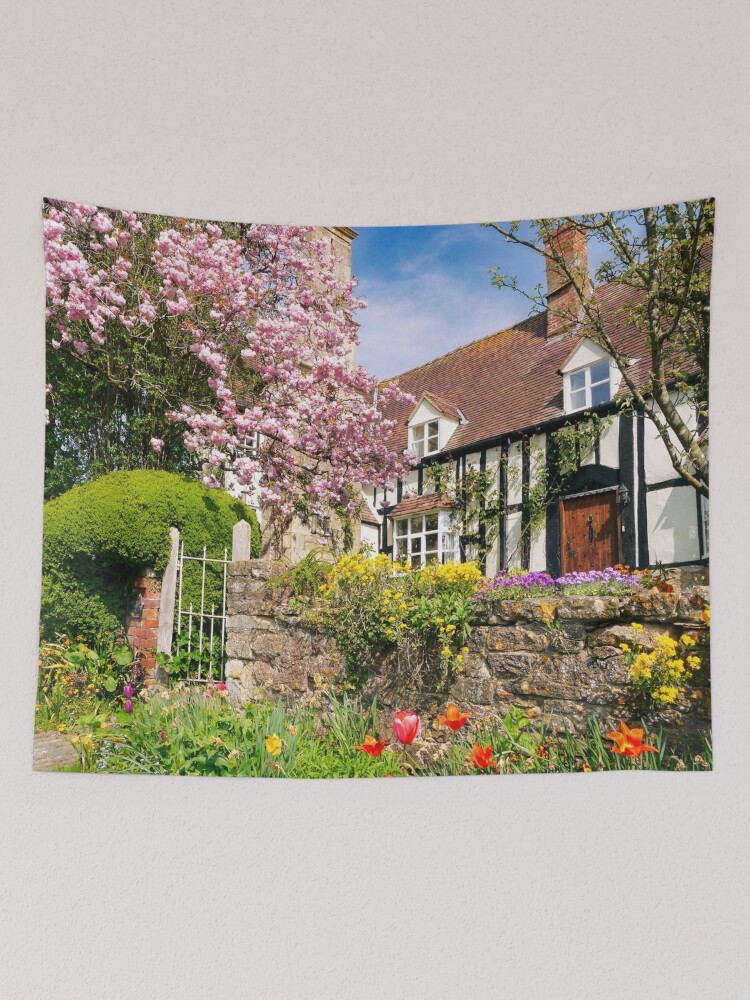 Thumbnail 2 of 3, Tapestry, Springtime Cottage designed and sold by ScenicViewPics.