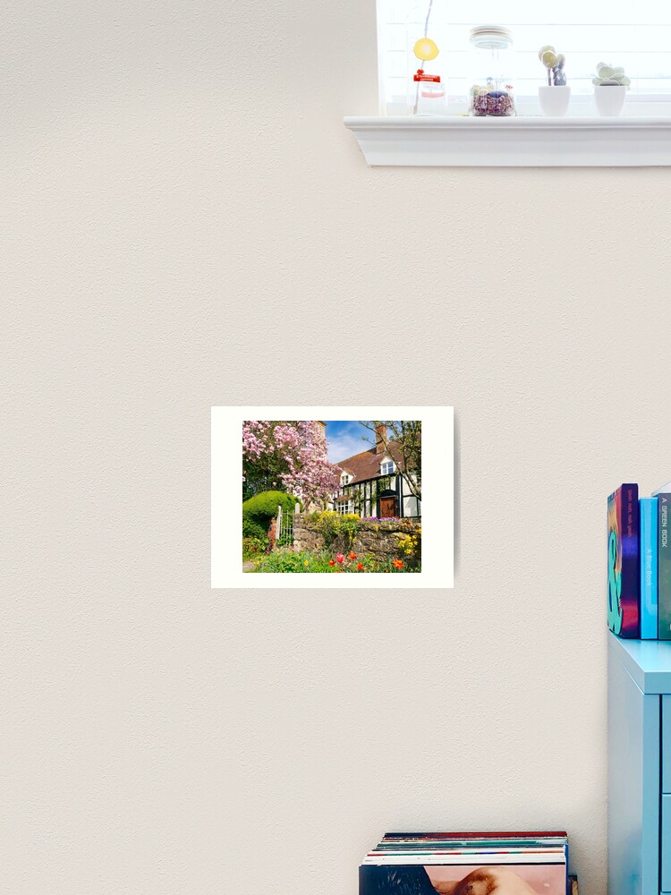 Thumbnail 2 of 3, Art Print, Springtime Cottage designed and sold by ScenicViewPics.