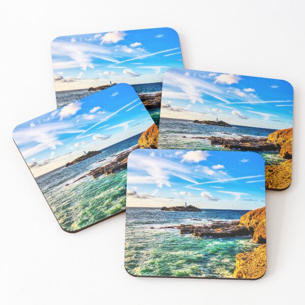 Item preview, Godrevy Lighthouse, Dramatic Cornwall Sky designed and sold by Paul Thompson Photography.