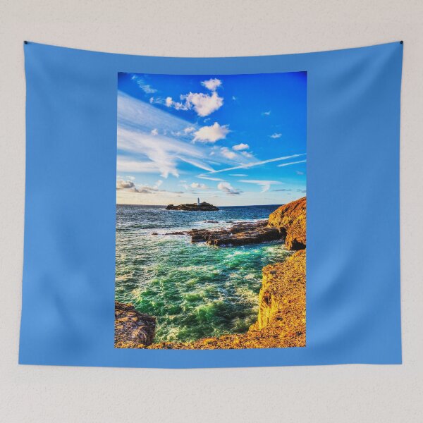 Item preview, Godrevy Lighthouse, Dramatic Cornwall Sky designed and sold by Paul Thompson Photography.