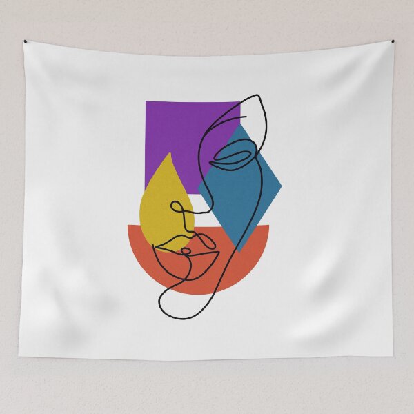 Item preview, Geometric abstract face designed and sold by Inaroda.