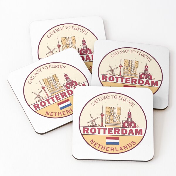 Item preview, Rotterdam Netherlands City Skyline Emblem designed and sold by KrisSidDesigns.