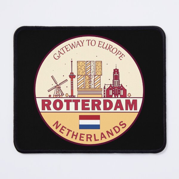 Item preview, Rotterdam Netherlands City Skyline Emblem designed and sold by KrisSidDesigns.