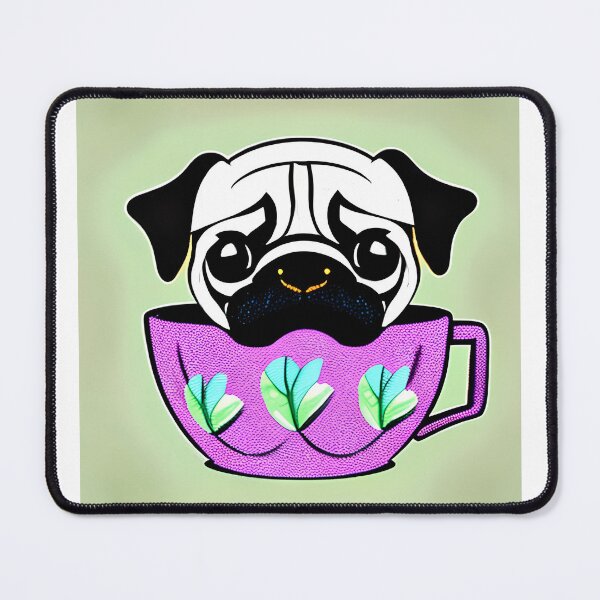 Item preview, Cute adorable lovely pug puppy in a tea cup designed and sold by LaszloToth.