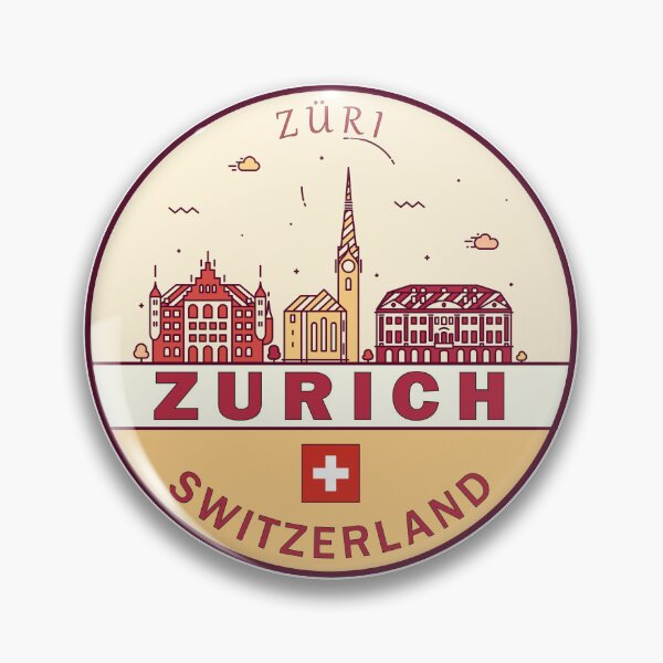 Item preview, Zurich Switzerland City Skyline Emblem designed and sold by KrisSidDesigns.