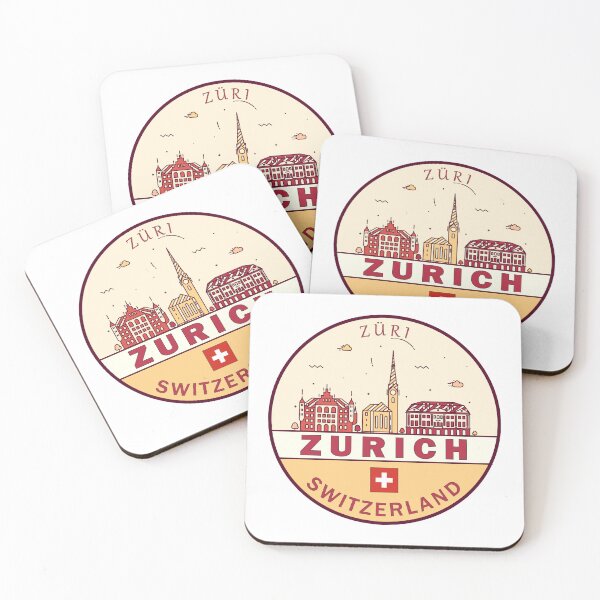 Item preview, Zurich Switzerland City Skyline Emblem designed and sold by KrisSidDesigns.