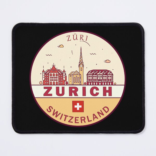 Item preview, Zurich Switzerland City Skyline Emblem designed and sold by KrisSidDesigns.