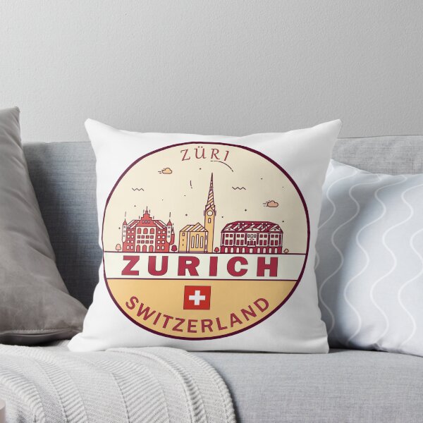 Item preview, Zurich Switzerland City Skyline Emblem designed and sold by KrisSidDesigns.