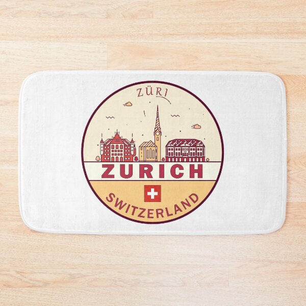 Item preview, Zurich Switzerland City Skyline Emblem designed and sold by KrisSidDesigns.