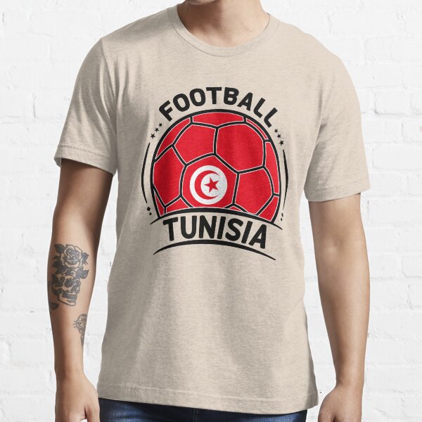 "Tunisia Football Team Tunisia Flag Inside a Ball for Soccer Fans" T