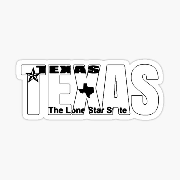 "Texas License Plate Black " Sticker for Sale by Redbubble