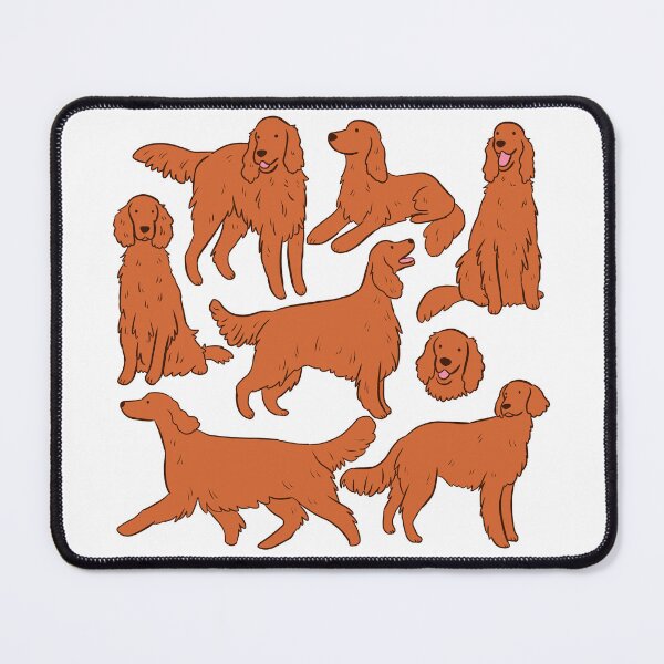 Aperçu de l'œuvre Modèle d'illustration de chien setter irlandais rouge créée et vendue par Yarafantasyart.