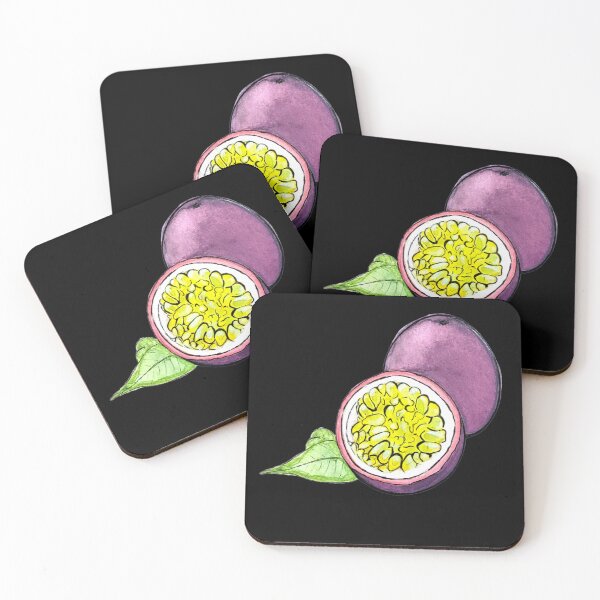 Item preview, Passion fruit watercolor dark designed and sold by Hueyhuesart.