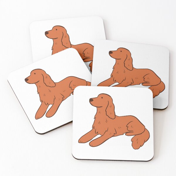 Artikelvorschau, Niedliche Hundeillustration des roten irischen Setters entworfen und verkauft von Yarafantasyart.