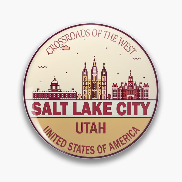 Item preview, Salt Lake City Utah City Skyline Emblem designed and sold by KrisSidDesigns.