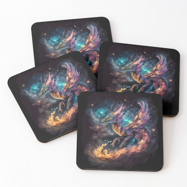 Item preview, Starry Dragon in the Deep Space, Nebula Background designed and sold by MoonFoxDesign.